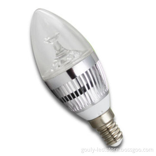 E14 LED Candle Bulb with 3W High Power and 255lm Luminous Flux, Available in Cool/Warm White Color